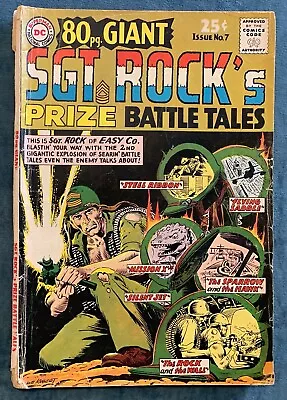 Buy 80 Page Giant #7  Feb 1965  Sgt. Rock’s Prize Battle Tales  Joe Kubert Art • 19.88£