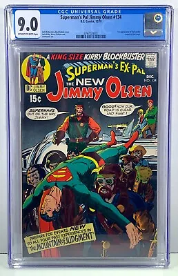Buy Superman's Pal Jimmy Olsen #134 - 1st App Of Darkseid In Cameo - CGC 9.0 • 632.48£