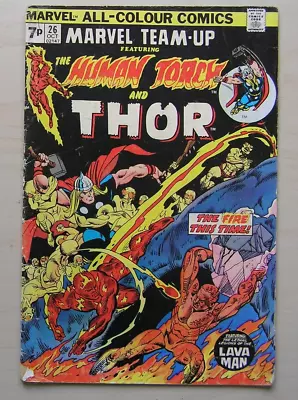 Buy Marvel Team-up #26 - Human Torch & Thor - Marvel Comics - Oct 1974 (vg) • 2.95£