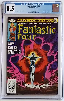 Buy Fantastic Four 244 CGC 8.5 First Frankie Raye Nova White Pages Marvel Key 1982 • 67.16£