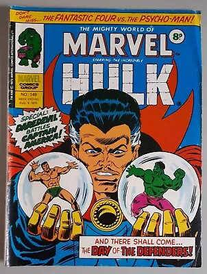 Buy The Mighty World Of Marvel Starring The Incredible Hulk Comic (#149, 1975) • 2£