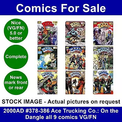 Buy 2000AD #378-386 Ace Trucking Co.: On The Dangle All 9 Comics VG/FN • 15.99£