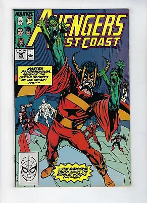 Buy Avengers West Coast # 52 Marvel Comic Master Pandemonium App Dec 1989 FN/VF • 3.95£