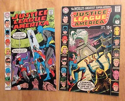 Buy Lot Of *2* 1970 JUSTICE LEAGUE OF AMERICA: #78, 83 *Key Book!* (FN/VF To VF-) • 23.95£