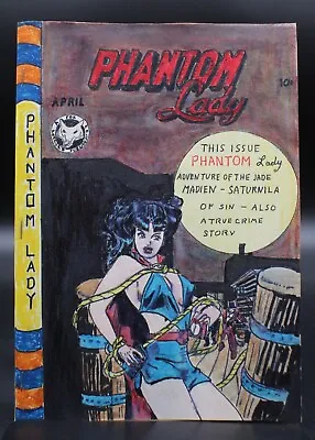 Buy Phantom Lady (1947) #23 Hand-Drawn Facsimile Cover Of #17 Last Issue Poor • 275.95£