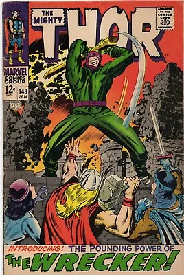 Buy Thor #148 VG/FN  1st Appearance The Wrecker! Jack Kirby Art! Marvel 1968 • 48.03£