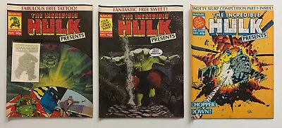 Buy Incredible Hulk Presents #1, 2 & 3. FREE GIFT #1 (Marvel UK 1989) 3 X Comic Mags • 65£