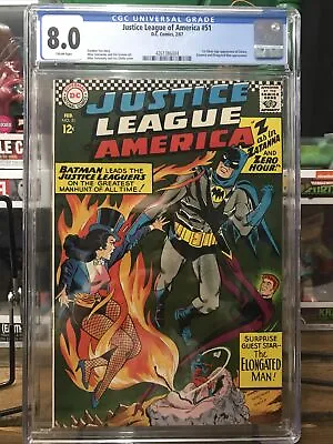 Buy Justice League Of America 51 Cgc 8.0 1st Silver Age Appearances Of Zatara 1967 • 236.68£