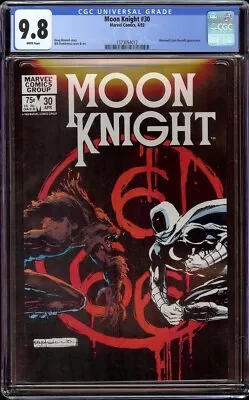 Buy Moon Knight # 30 CGC 9.8 White (Marvel 1983) Werewolf By Night Appearance • 154.90£