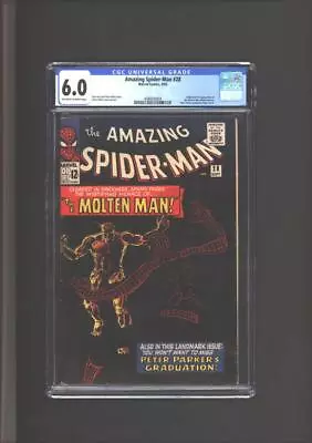 Buy Amazing Spider-Man #28 CGC 6.0 Origin & 1st App Of The Molten Man 1965 • 392.29£