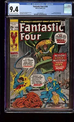 Buy Fantastic Four # 108 CGC 9.4 OW/W (Marvel, 1971) John Buscema Cover • 140.11£