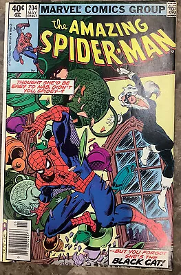 Buy The Amazing Spider-Man #204 Marvel 1980 Comic Book 3rd Blackcat • 12.66£