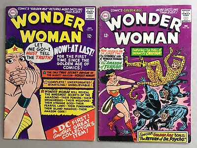 Buy WONDER WOMAN 159 160 WW Origin 1st Silver Age CHEETAH Key Issues Mid-grade 5.0 • 64.25£