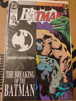Buy Batman #497 - Knightfall - VF/NM 1st Printing - DC Comics 1993 - Bane Batman • 7.14£