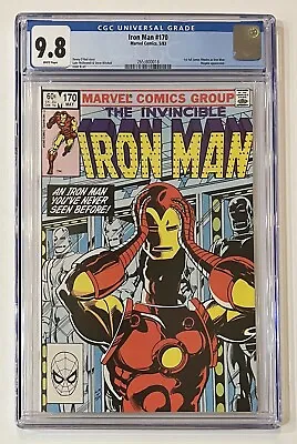 Buy Iron Man #170 • Cgc 9.8 • Marvel 1983 • 1st James Rhodes Iron Man • White Pages • 174.45£