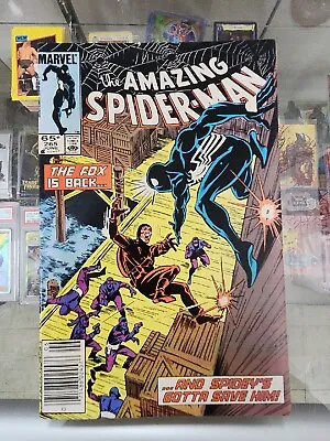 Buy AMAZING SPIDER-MAN #265 1st APEARANCE SILVER SABLE MARVEL NEWSSTAND UPC CODE • 63.09£