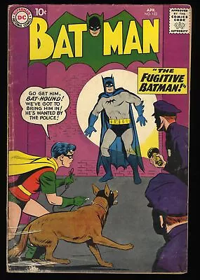 Buy Batman #123 VG 4.0 Bat-Hound! Ad For Brave And The Bold #23! DC Comics 1959 • 71.48£