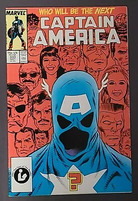 Buy Captain America #333 (marvel 1987) Direct Est~vf(8.5) Iconic! Cap No More Cover! • 19.18£
