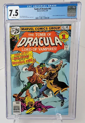 Buy Marvel Comics Tomb Of Dracula #45 CGC 7.5 Blade Vs. Hannibal King • 118.58£