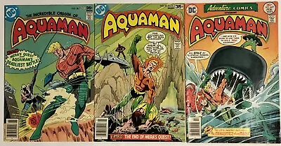 Buy Aquaman Bronze Age Lot #58 VF #60 FN/VF & Adventure Comics #449 VG- DC 1977-78 • 20.58£