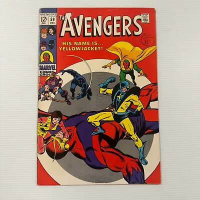 Buy Avengers #59 1968 VG/FN Cent Copy Pence Stamp 1st Appearance Of Yellowjacket • 75£