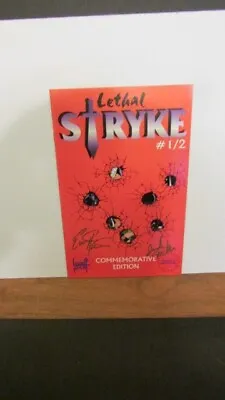 Buy Lethal Strike #1/2 • Commemorative Edition Variant! Die-Cut Cavalcade Signed • 2.16£