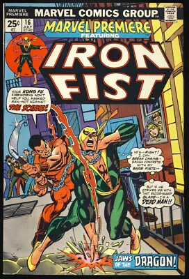 Buy MARVEL PREMIERE #16 1974 FN/VF 2ND IRON FIST - 1ST APPEARANCE Of SCYTHE Marvel • 39.71£