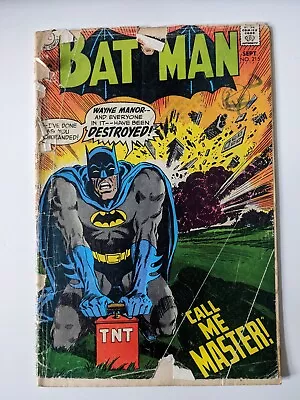 Buy DC Comics; Batman #215 Sept 1969: Wayne Manor Destroyed; Low Grade Copy • 5£