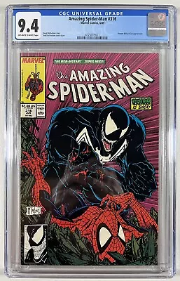 Buy Amazing Spider-Man 316 (Marvel, 1990)  CGC 9.4 WP **1st Full Venom Cover** • 165.24£