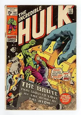 Buy Incredible Hulk #140 GD+ 2.5 1971 • 18.50£