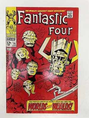 Buy Fantastic Four #75 Galactus Silver Surfer Marvel Comics 1968 MCU Silver Age • 31.62£