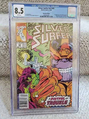 Buy Silver Surfer #v3 #44, CGC 8.5 (Marvel, 12/90) 1st App Gauntlet-Newstand Edition • 78.87£