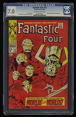 Buy Fantastic Four #75 CGC FN/VF 7.0 Silver Surfer Galactus! Jack Kirby Cover! • 100.41£