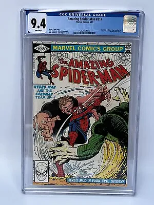 Buy Amazing Spider-Man #217 (1981) 1st App. Mud-Thing In CGC 9.4 Near Mint • 56.89£