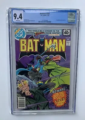 Buy Batman 307 Cgc 9.4 White Pages 1st Appearance Of  Lucius Fox! Newsstand Key 1979 • 160.86£
