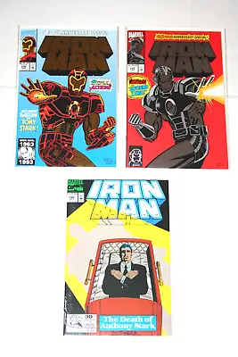 Buy Iron Man #284 288 290! NM! Death Of Tony Stark! Foil Embossed Covers! • 11.85£