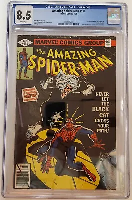 Buy Amazing Spider-man #194 1979 Marvel Cgc 8.5 White Pages! 1st Black Cat! • 220.68£