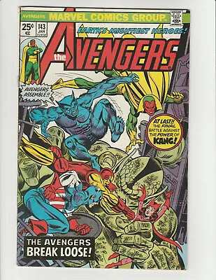 Buy Avengers #143 Marvel Comics 1976 Kang The Conqueror Vision Hawkeye Thor 7.0 F/VF • 12.20£