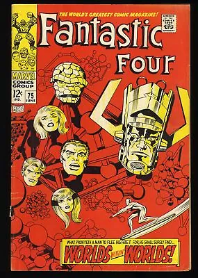 Buy Fantastic Four #75 FN- 5.5 Silver Surfer Galactus! Jack Kirby Cover! Marvel 1968 • 38.57£