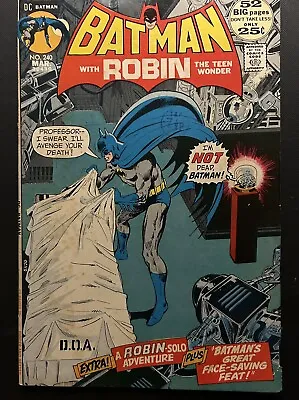Buy Batman No. 240 Mar. 1972 Ra's Al Ghul, Talia Al Ghul, Dr. Moon Neal Adams Cover • 30£
