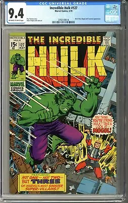 Buy Incredible Hulk #127 CGC 9.4 • 113.51£