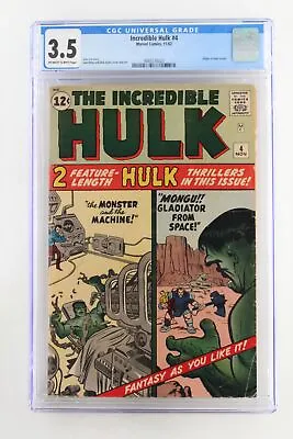 Buy Incredible Hulk #4 - Marvel 1962 CGC 3.5 Origin Of Hulk Retold. • 473.57£