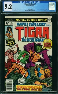 Buy Marvel Chillers 7 Cgc 9.2 White Pages Tigra Superskrull And Red Wolf App B6 • 71.69£