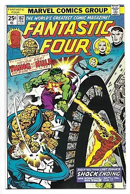 Buy Fantastic Four #167 High Grade Hulk Vs Thing Battle • 23.95£