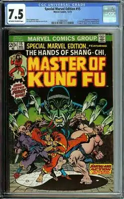 Buy Special Marvel Edition #15 Cgc 7.5 Ow/wh Pages // 1st Appearance Of Shang-chi • 179.25£