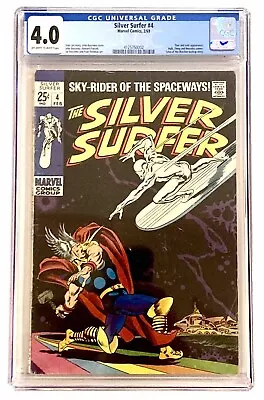 Buy Silver Surfer #4 1969 CGC 4.0 VG 🔑 Iconic Cover 2nd Mephisto • 355.77£