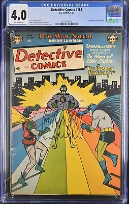 Buy Detective Comics #184 Cgc 4.0 Batman 1st Firefly • 1,343.24£