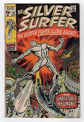 Buy Marvel 1970 SILVER SURFER (1st Series) No. 18 FN- 5.5 Vs. THE INHUMANS • 27.17£
