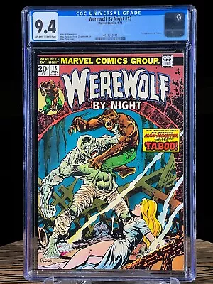 Buy WEREWOLF BY NIGHT #13 CGC 9.4 1974 Mike Ploog Cover Key Issue • 315.45£