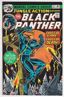 Buy Jungle Action #21 Very Fine Minus 7.5 Black Panther Versus The Klan 1976 • 43.97£